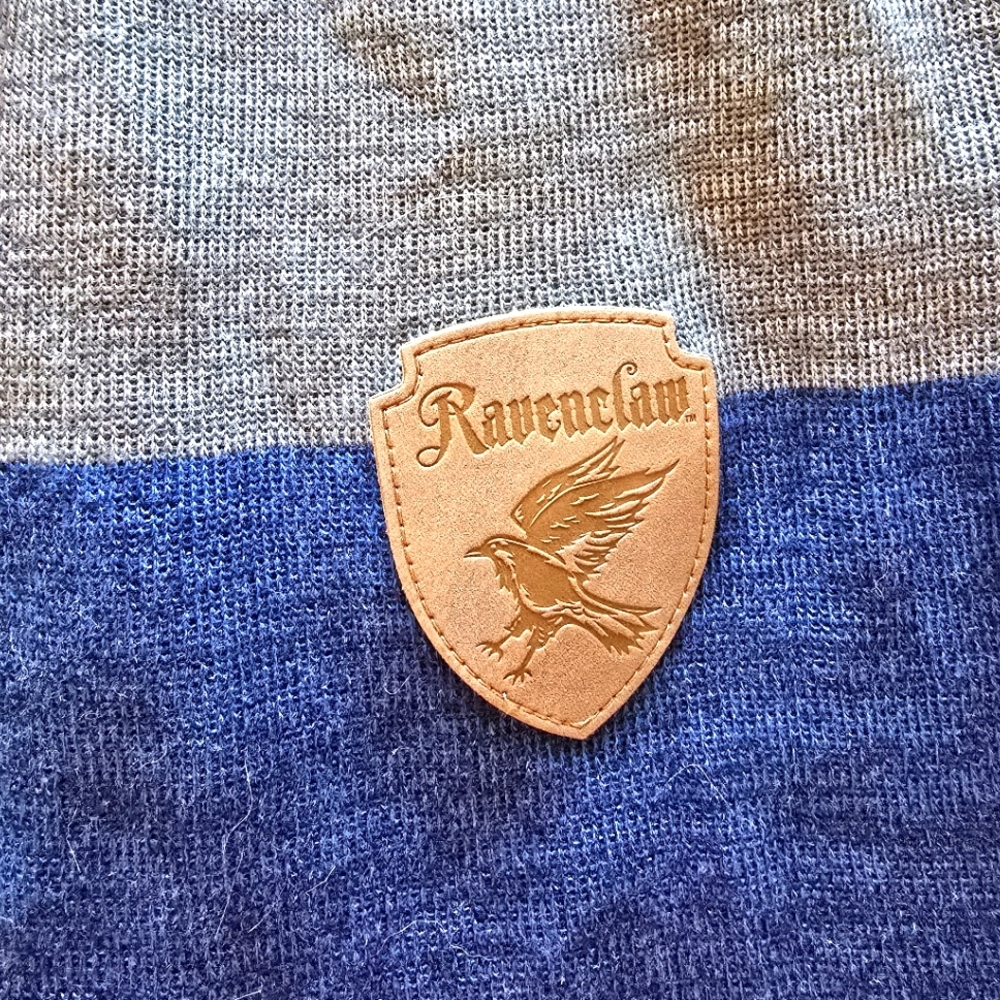 Blue and Gray Striped Ravenclaw Scarf - Picture 2 of 4